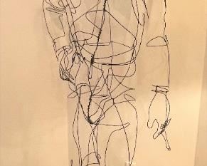 Tall wire sculpture