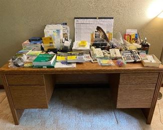 Desk and office supplies