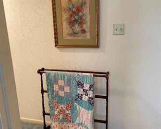 quilt & quilt rack