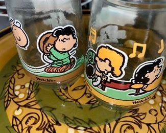 Peanuts jelly glasses $5ea