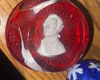 Danbury mint glass paper weights