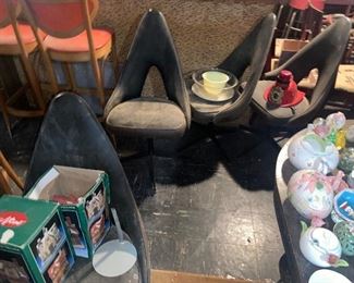 4 very cool very dirty atomic style chairs $600