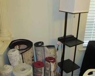 Rugs.  Assorted lengths and widths.  All in very good condition.  Most appear new.
