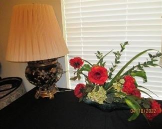 Lamp and floral 