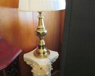 Pedestal - Brass Lamp
