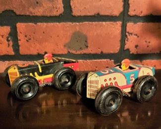 Vintage Marx wind-up race cars