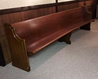 10 ft. oak church pew