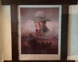 Framed John Wayne print