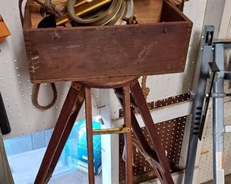Antique contractors level on tripod