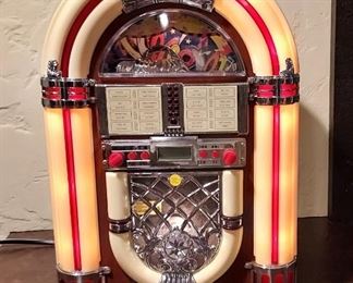 Tabletop juke box radio