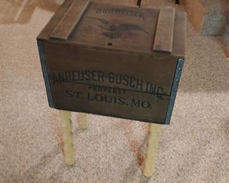 Vintage Bud wood crate