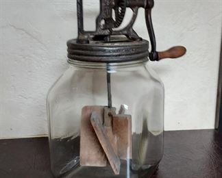 Antique butter churn