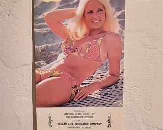 Vintage pin up calendar 