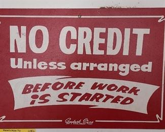 Vintage auto shop sign