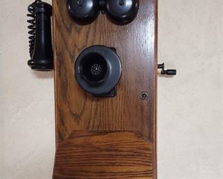 Antique hand-crank phone
