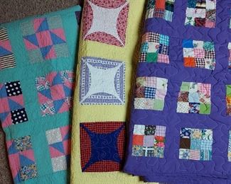 Vintage hand-made quilts