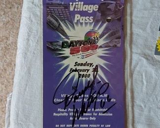 Darrell  Waltrip signed Daytona 500 Hospitality Pass 