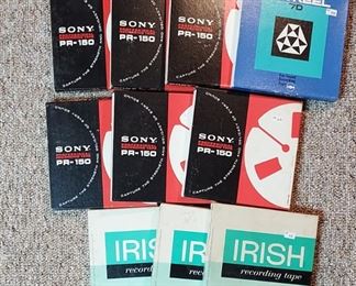 Sony, Irish and TDK reel-to-reel tapes