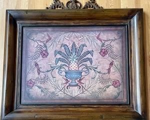 Marvelous Metal Framed Art measures 38x41 inches. The frame does have a few minor dents.