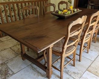 Custom Breadboard End Farm Table