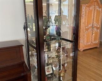 Display Cabinet with Glass Shelves and interior Light