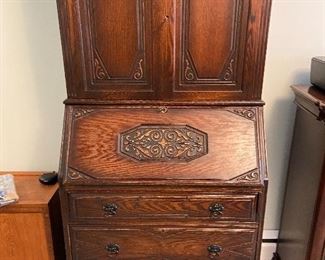 1940's Desk with upper Library