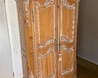 Armoir with White-washed Detailing