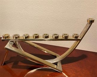 Sami Ghattan menorah, modernist , signed