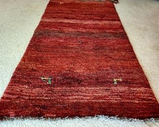 Hand woven wool rug from Peru $90 or bid #6