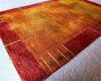 Hand-Woven wool area rug made in Peru $135 or bid #2