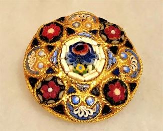 Italian Micro Mosaic Brooch