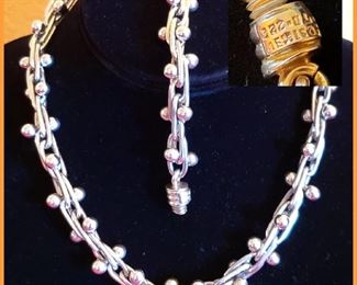 Sterling Necklace and Bracelet Set