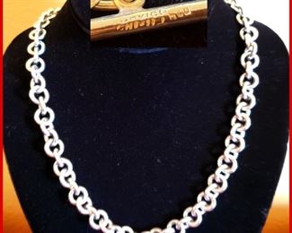 Sterling link chain necklace 4.5 OZT