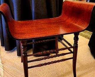 Vintage Mahogany bentwood bench #34