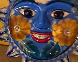 Lots of Mexican Folk Art Sun face -wall hanging