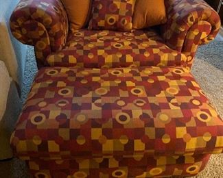 oversized "comfy" chair with ottoman