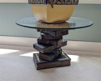 Bookstack Glass-top Coffee Table