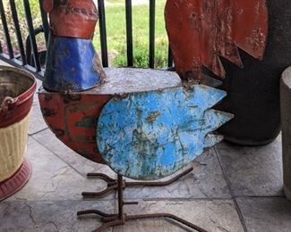 Rooster Yard Art