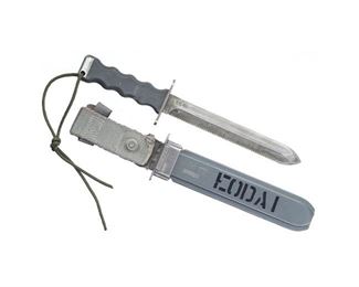 Rare Vietnam UDT Navy Seal Non-Magnetic Imperial Diving Knife W/ Scabbard