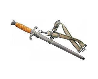 WWII German Army Dagger W/ Scabbard & Hangers