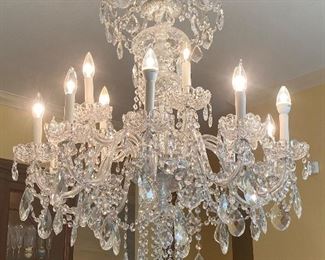Close up of proceeding chandeliers (1 of a pair)