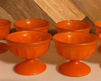 Vintage Orange Sherbet Cups