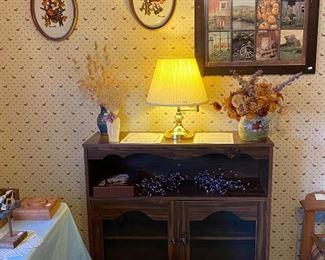 Book case/Display Case; Lamp; Wall Hangings