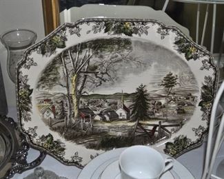 Gorgeous Friendly Village Johnson Brothers platter.