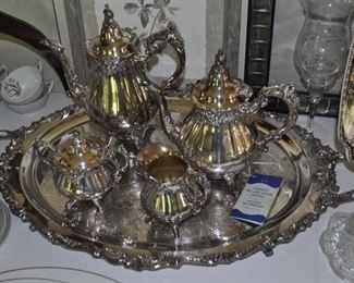 Wallace Baroque vintage coffee tea service 5 piece