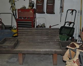 Black & Decker circular saw, Black & Decker folding worktable, Black & Decker hedge trimmer, Chilton’s repair book 1972, 1978, concrete hand tools, Craftsman radial arm saw, Craftsman air compressor 8 gallon #919.153010, Craftsman rolling tool chest, Craftsman sockets, Crary Bear Cat chipper/shredder No. 80 w/Briggs & Stratton 8 HP motor, engine hoist,
Freud joiner, generator, John Deere LT150 5-speed w/trailer, Mac Cat chainsaw, Makita planer M101, Makita reciprocal saw, Makita table saw ,
metal car ramps 2, orbital waxer, Pinke autoanalyzer, RL Flowmaster, 
Roto zip, Scotts lawn spreader 2, ShopVac, Skilsaw circular saw, Stihl gas blower BG58C, Stihl yard vac 5H 86C, Tecumsen 5000 watts pressure washer, Toro electric blower.
