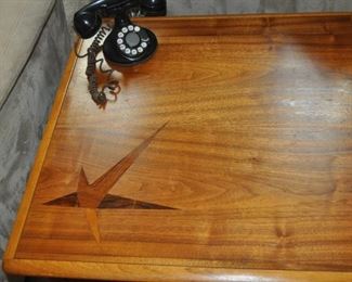 Bell System antique phone, Alta Vista Lane Constellation vintage side table 1958.