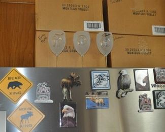 NIB crystal goblets.