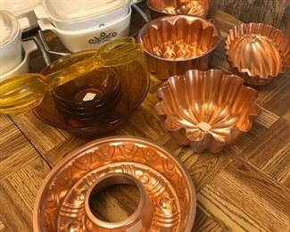 Copper finish kitchen items
