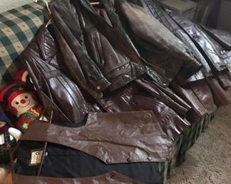 Men's leather vest and jackets
